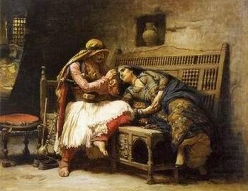 Arab or Arabic people and life. Orientalism oil paintings  341, unknow artist